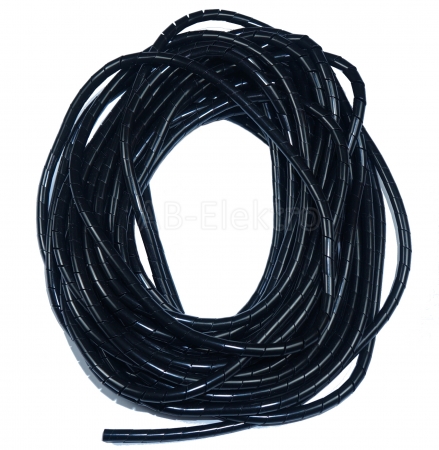 10m Spiralschlauch schwarz, Bündelbereich Ø4-50mm