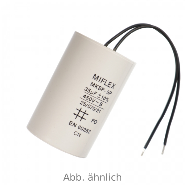 Motorkondensator MIFLEX 1µF; 450V; 10% Leitung